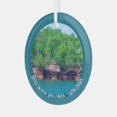 Sand Island Zee Caves in Wisconsin Glas Ornament (Voorkant links)