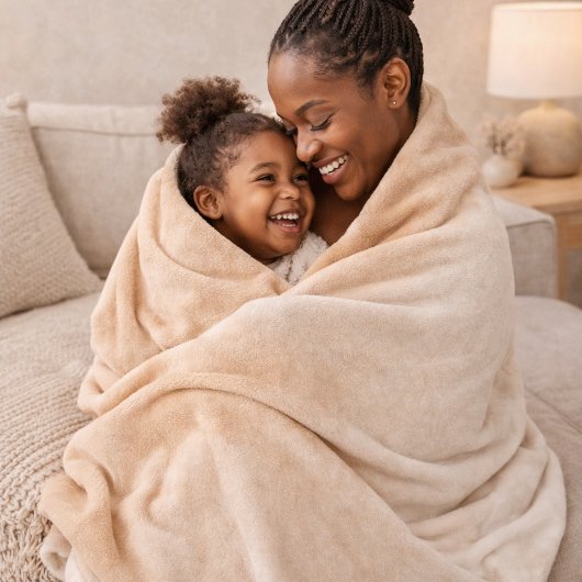 Sand Ivory Fade Fleece Blanket Deken