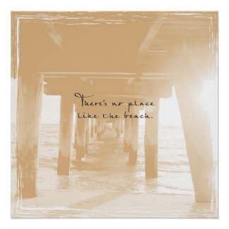 SAND JETTY FOTO MET BEACH QUOTE PERFECT POSTER