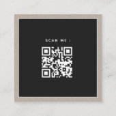 Sand Kraft Paper Voeg Logo Qr Code sociale media t Vierkante Visitekaartje (Achterkant)