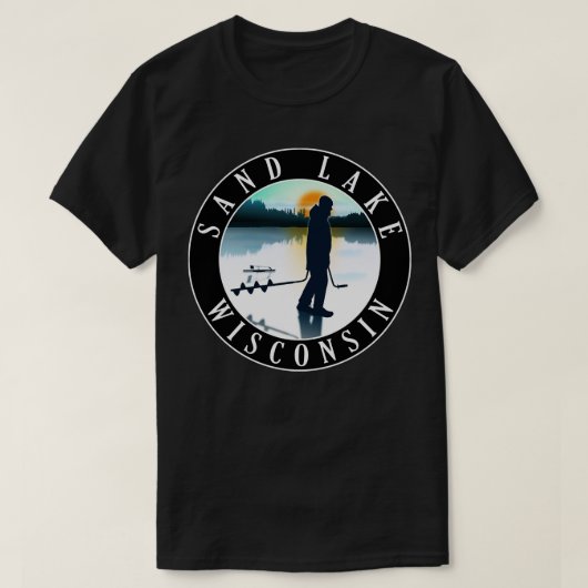 Sand Lake Wisconsin Ice Gevist T-shirt (Design voorkant)
