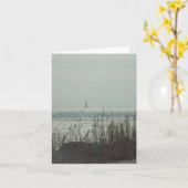 Sand Lighthouse Gulf Coast wenskaart Kaart (Gele Bloem)