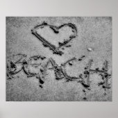 Sand Love Beach Photographic Art Poster (Voorkant)