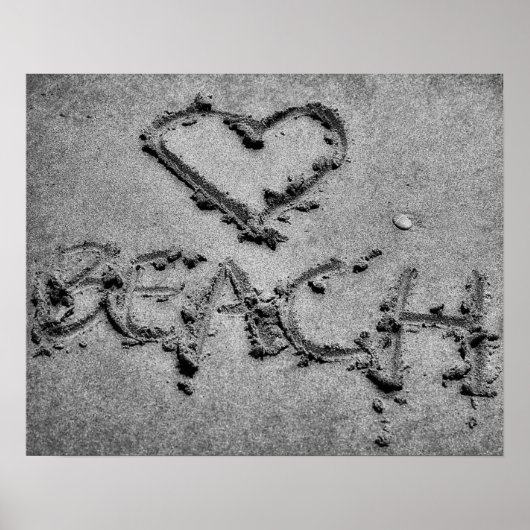 Sand Love Beach Photographic Art Poster (Voorkant)