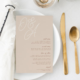 Sand | Menu Watermerk Monogram Weddenschap