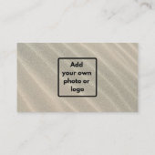 Sand minimalist digital nomads freelancer beige visitekaartje (Achterkant)