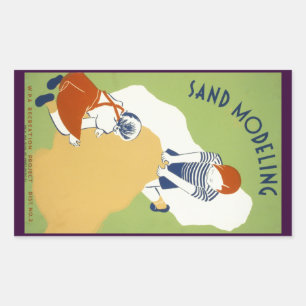 Sand Modelling Rechthoekige Sticker