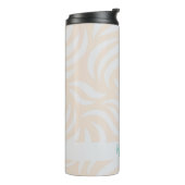 Sand Modern Chic Simple Personalized Travel Mug Thermosbeker (Gedraaid links)