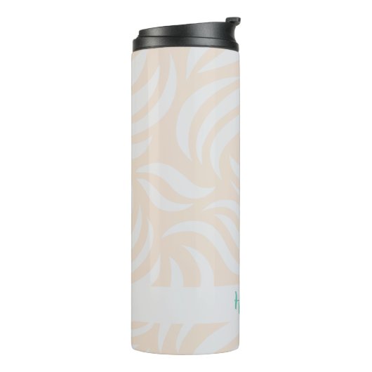 Sand Modern Chic Simple Personalized Travel Mug Thermosbeker (Gedraaid links)