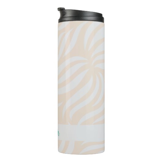 Sand Modern Chic Simple Personalized Travel Mug Thermosbeker (Geroteerd rechts)