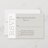 Sand Modern Wedding RSVP Response Kaart (Voorkant)