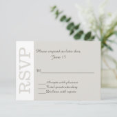 Sand Modern Wedding RSVP Response Kaart (Staand voorkant)