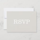 Sand Modern Wedding RSVP Response Kaart (Achterkant)