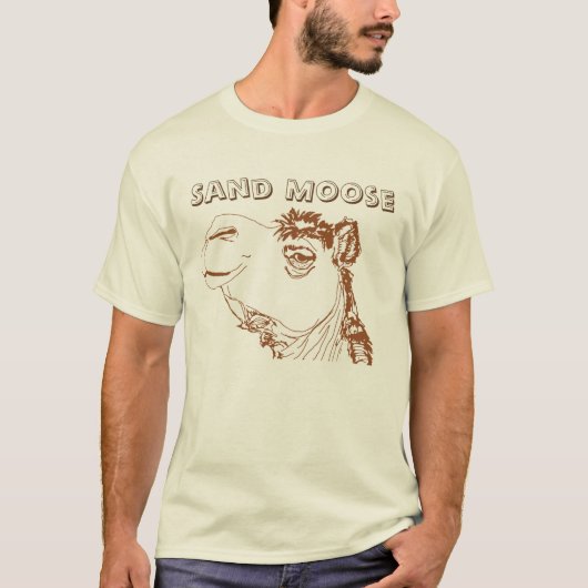 Sand Moose grappig shirt van Camel (Voorkant)