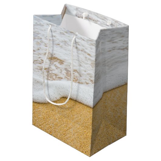 Sand n Surf Welkom Bestemming Trouwpapier Tas Medium Cadeauzakje (Achterkant Gekanteld)