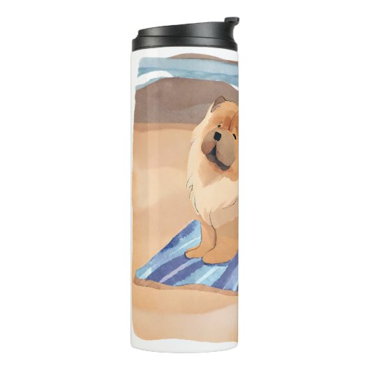 SAND N' ZEE Chow Dog thermische tumbler Thermosbeker (Gedraaid links)