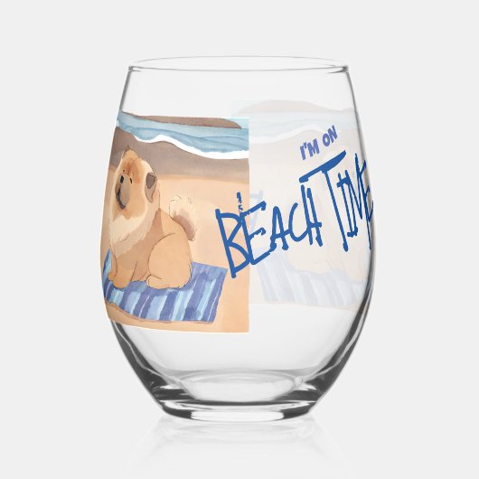 SAND N' ZEE Chow Dog Wijnglas Zonder Voet (Voorkant)