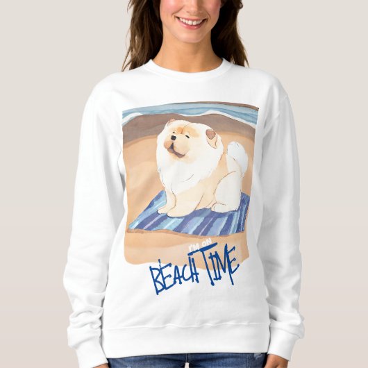 SAND N' ZEE Cream Chow Hond sweatshirt (Voorkant)