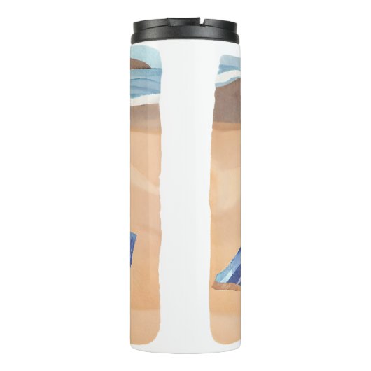 SAND N' ZEE Cream Chow Hond thermische tumbler Thermosbeker (Achterkant)