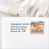 SAND N' ZEE Rode Chow adresetiketten Etiket (Insitu)