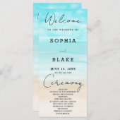 Sand Ocean Sky Beach huwelijksprogramma (Voorkant / Achterkant)