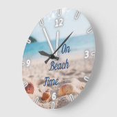 Sand Ocean Sky, Beach, Seashells Grote Klok (Hoek)