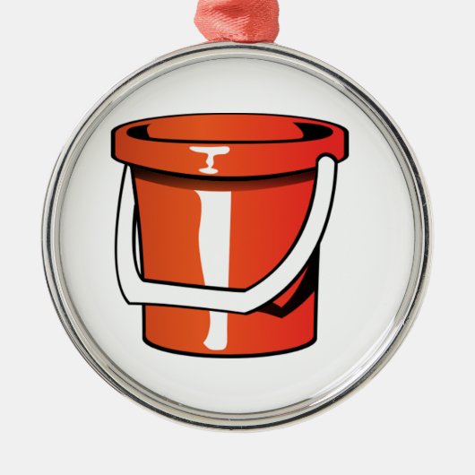 Sand Pail Bucket Metalen Ornament (Voorkant)