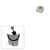 Sand Pail Bucket Shovel Beach Toys Rubber Stempel (Gestempeld)