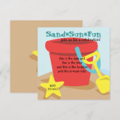 Sand Pail Kaart (Voorkant / Achterkant)