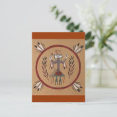 Sand Painting Native American Tribal Briefkaart (Staand voorkant)