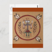 Sand Painting Native American Tribal Briefkaart (Voorkant / Achterkant)