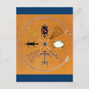 Sand Painting Native American Tribal Briefkaart