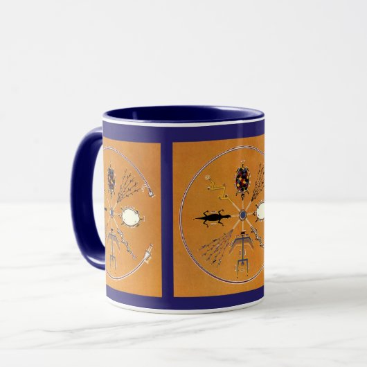 Sand Painting Native American Tribal Mok (Voorkant links)