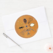 Sand Painting Native American Tribal Ronde Sticker (Envelop)
