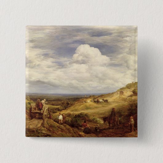 Sand Pits, Hampstead Heath, 1849 Vierkante Button 5,1 Cm (Voorkant)