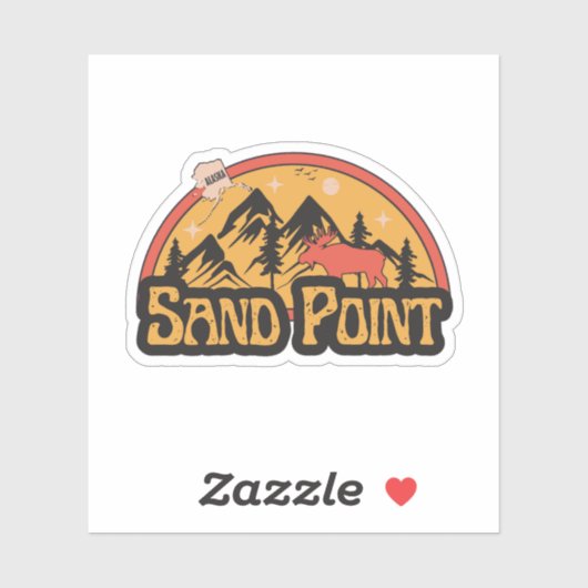 Sand Point, Alaska Sticker (Vel)