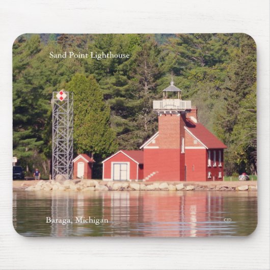 Sand Point Lighthouse Baraga mousepad Muismat (Voorkant)