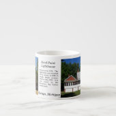 Sand Point Lighthouse Baraga oude espresso mok (Voorkant)