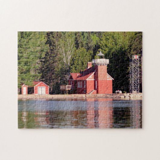 Sand Point Lighthouse Baraga puzzle Legpuzzel (Horizontaal)
