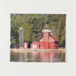 Sand Point Lighthouse Baraga tapestry Wandkleed