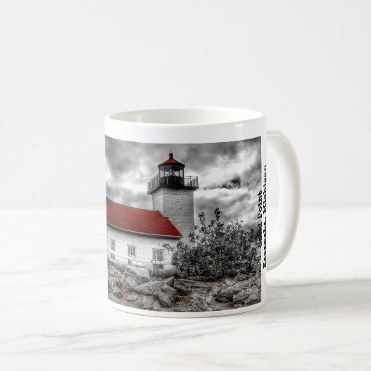 Sand Point Lighthouse Coffee Mok (Voorkant rechts)