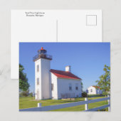 Sand Point Lighthouse, Escanaba, Michigan Briefkaart (Voorkant / Achterkant)