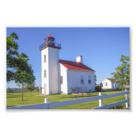 Sand Point Lighthouse, Escanaba, Michigan Foto Afdruk