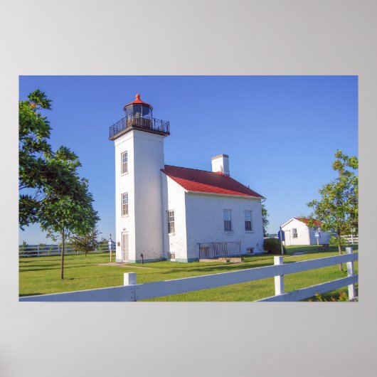 Sand Point Lighthouse, Escanaba, Michigan Poster (Voorkant)