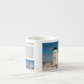 Sand Point Lighthouse geschiedenis espresso mok (Voorkant)