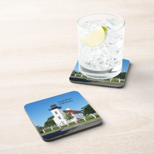 Sand Point Lighthouse set of 6 plastic onderzetter (Rechterzijde)