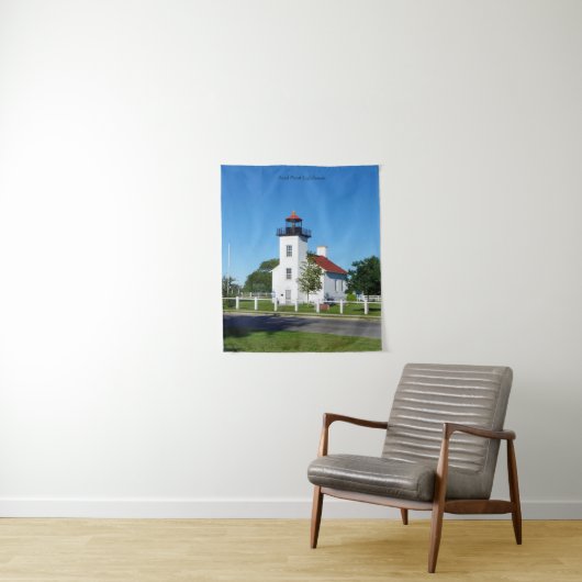 Sand Point Lighthouse tapestry Wandkleed (In situ)