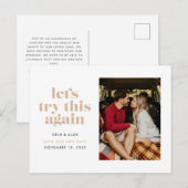 Sand probeer dit opnieuw Verander de Datum Wedding Aankondigingskaart (Voorkant / Achterkant)