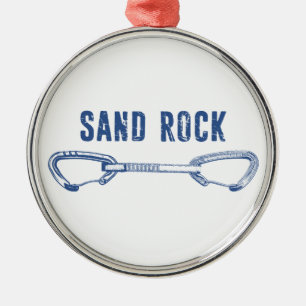 Sand Rock Alabama Klimmen Quickdraw Metalen Ornament