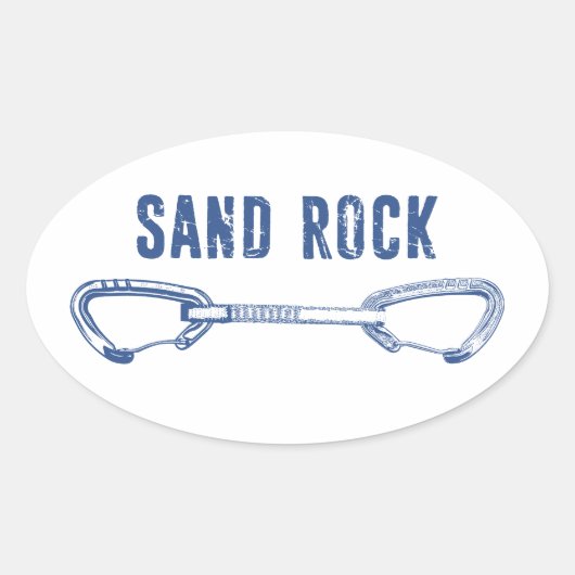 Sand Rock Alabama Klimmen Quickdraw Ovale Sticker (Voorkant)